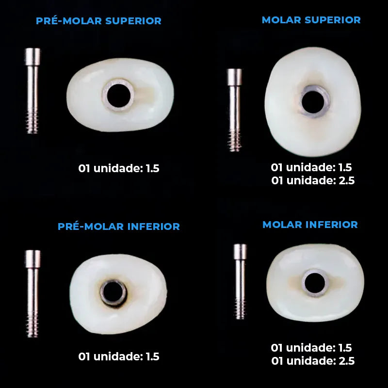 KIT 6 CAP Com Pilar 11.5º